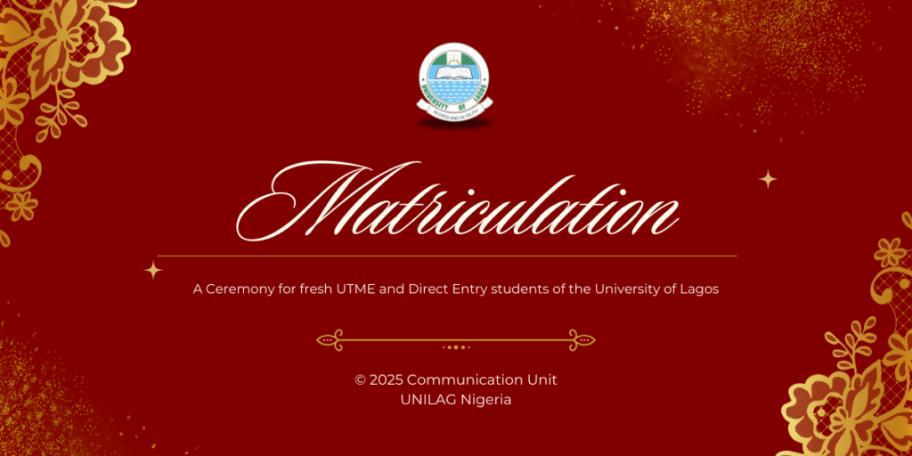 Matriculation 2025 UNILAG - maroon