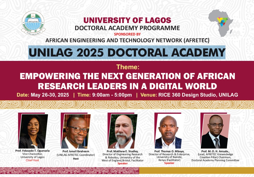 UNILAG Doctoral Academy Kicks Off, May 26