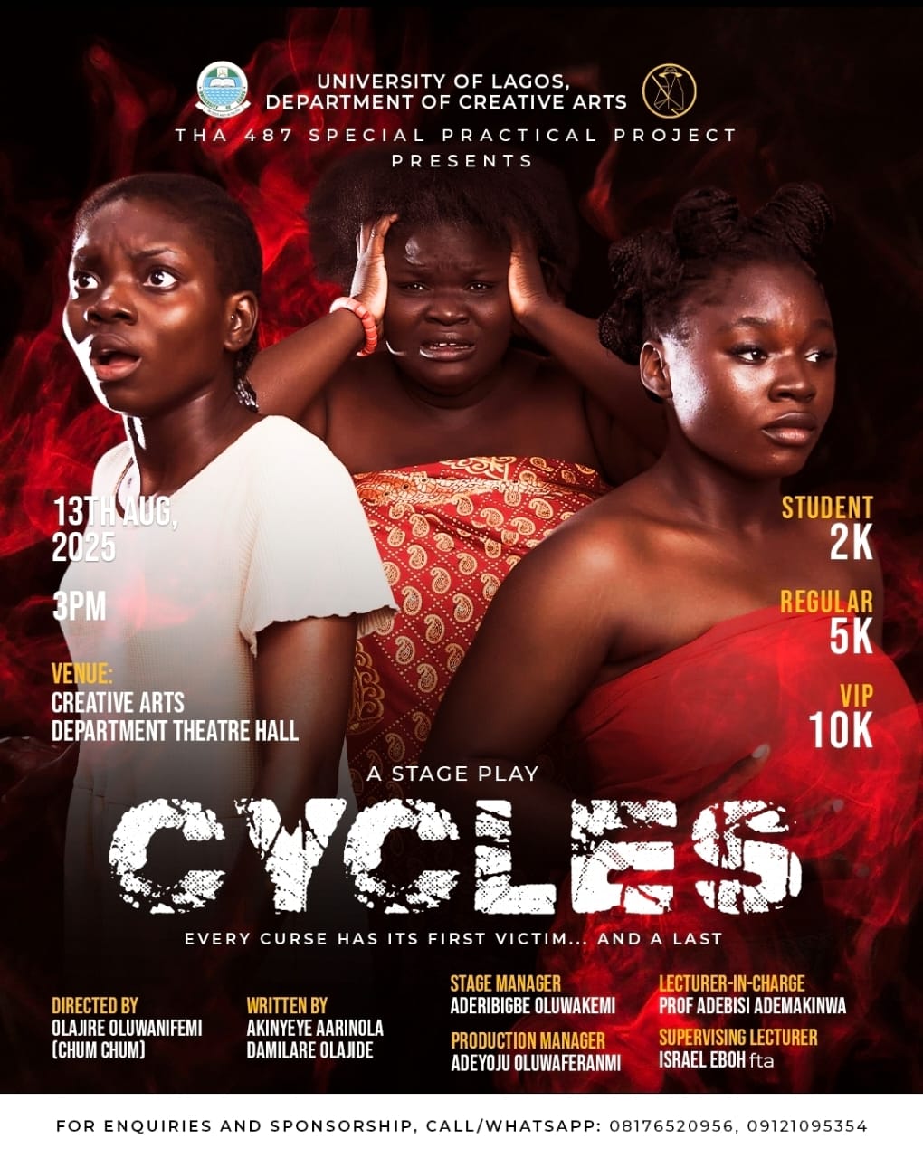 Cycles: Special Invitation to a Stage Play by UNILAG 400 Level Theatre Arts Students
