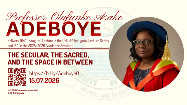 Prof. Adeboye Delivers 18th (464th) Inaugural Lecture, July 15, 2026