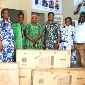 Iya Moria Canteen Donates Three Solar-powered Lights to DLI, UNILAG
